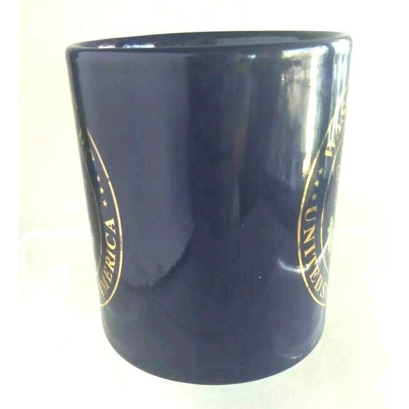 Washington DC United States of America Gold Seal Cobalt Blue Coffee Mug Cup - Picture 4 of 6